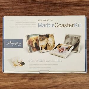 NIB Tilano Fresco Arts Marble Coaster Kit Image Photo Transfer On Coasters